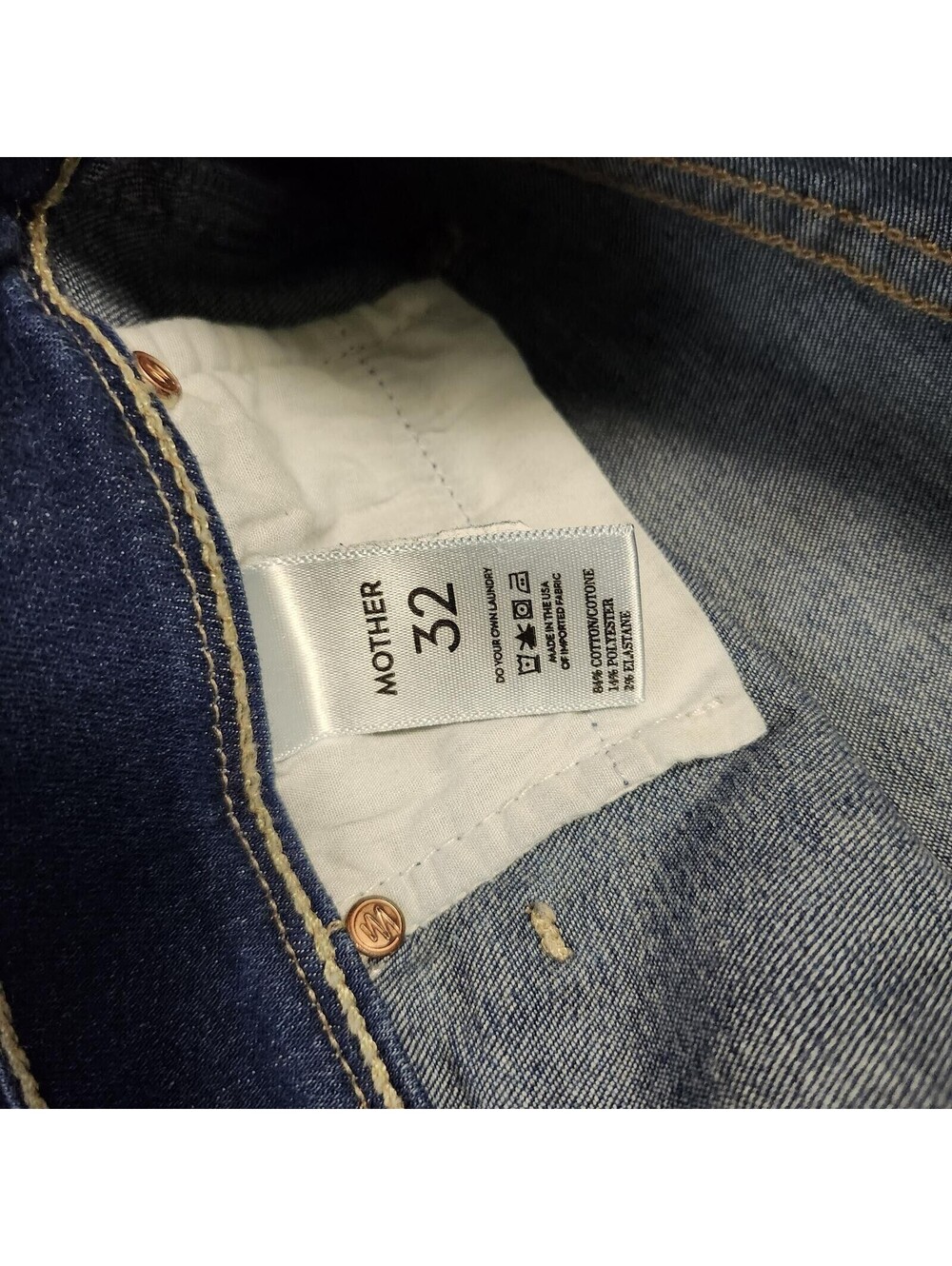 Mother The Curfew Blue Skies and Promises Flared Jeans Size 32 - Picture 7 of 13